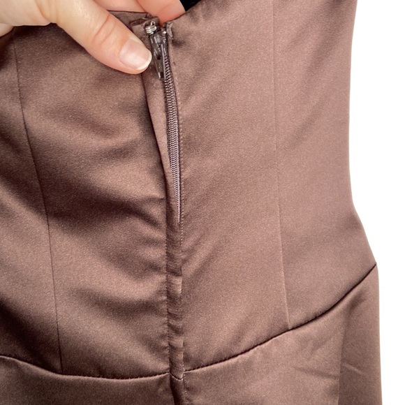 ALFRED ANGELO Espresso Satin Formal Dress - Picture 8 of 14